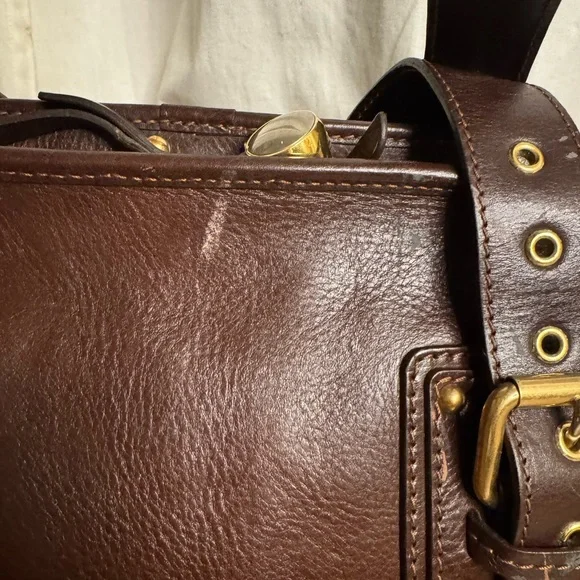 Vintage Marc Jacob Brown Patti Satchel Leather Bag - Picture 4 of 16